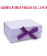 -28% CAKE DECOR™ Lavender Color Folding Hard Hamper Box with ribbon | 8X10X4 Inch | Gift Box | Present Box - 1 Pc | (SBBX-HFFB-D21)
