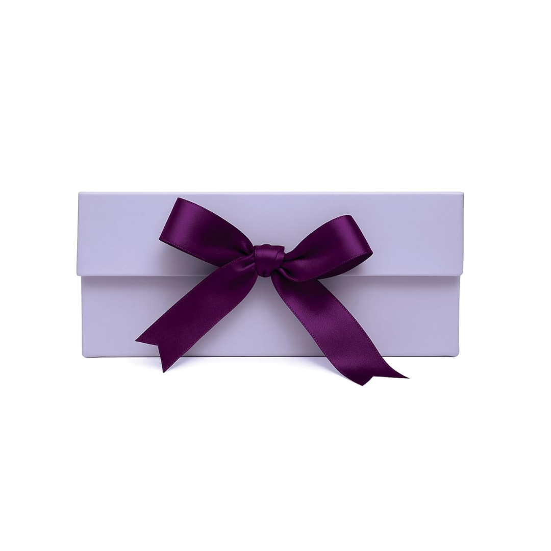 -28% CAKE DECOR™ Lavender Color Folding Hard Hamper Box with ribbon | 8X10X4 Inch | Gift Box | Present Box - 1 Pc | (SBBX-HFFB-D21)