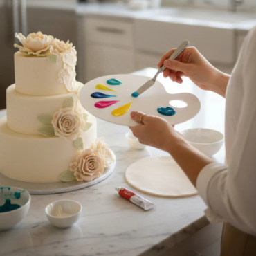 1 Piece Palette Shaped Cake Decorating Board