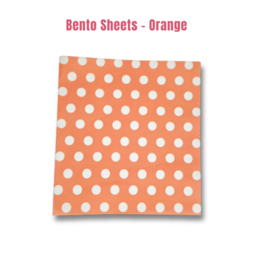 Printed Parchment Papers | Bento Sheets | Orange Polka Dots - 100 Sheets