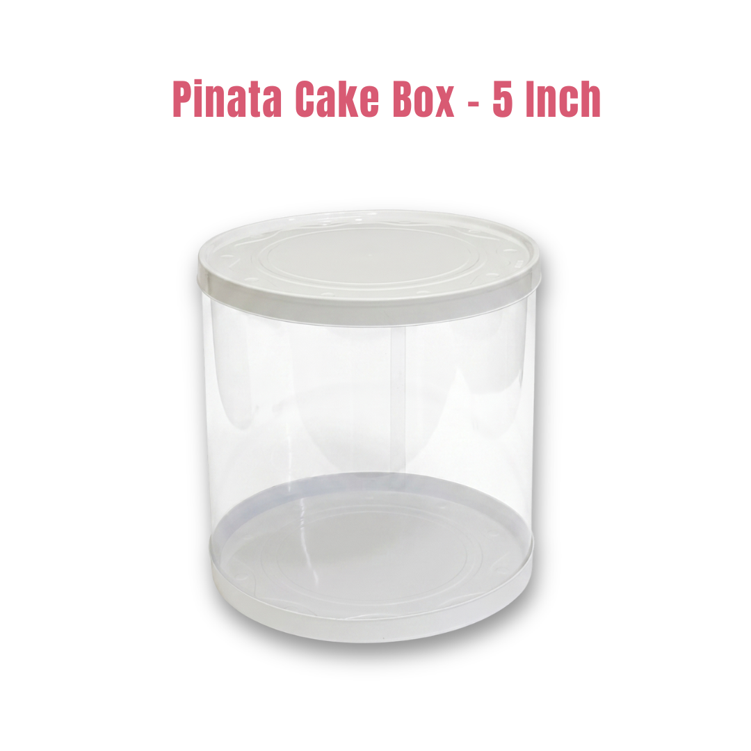 Pinnata Round Cake Box with Lid | Gift Box | Hamper Box | Pinata Box | Pull Me Up Cake Box | 1 Piece Box