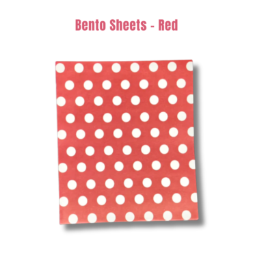 Printed Parchment Papers | Bento Sheets | Red Polka Dots - 100 Sheets