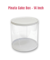 CAKE DECOR™ 14 inch Pinnata Round Cake Box with Lid | Gift Box | Hamper Box | Pinata Box | Pull Me Up Cake Box | 1 Piece Box (SBBXT-14)