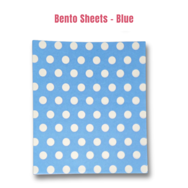 Printed Parchment Papers | Bento Sheets | Blue Polka Dots - 100 Sheets