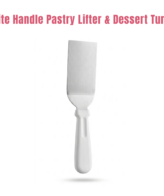 Stainless Steel White Handle Pastry Lifter & Dessert Turner | Cake Serving Tool (SBAC-XH315) - CAKE DECOR™