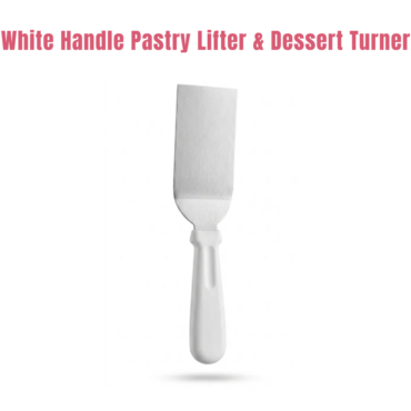 Stainless Steel White Handle Pastry Lifter & Dessert Turner | Cake Serving Tool (SBAC-XH315) - CAKE DECOR™