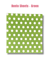 Printed Parchment Papers | Bento Sheets | Green Polka Dots - 100 Sheets