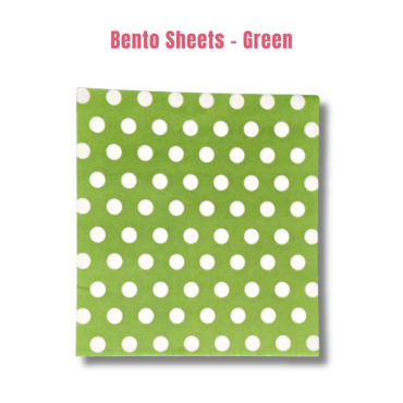 Printed Parchment Papers | Bento Sheets | Green Polka Dots - 100 Sheets
