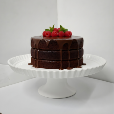 CAKE DECOR™ 1 Pcs Small White Round Acrylic Cake Stand (SBCS-0750108)